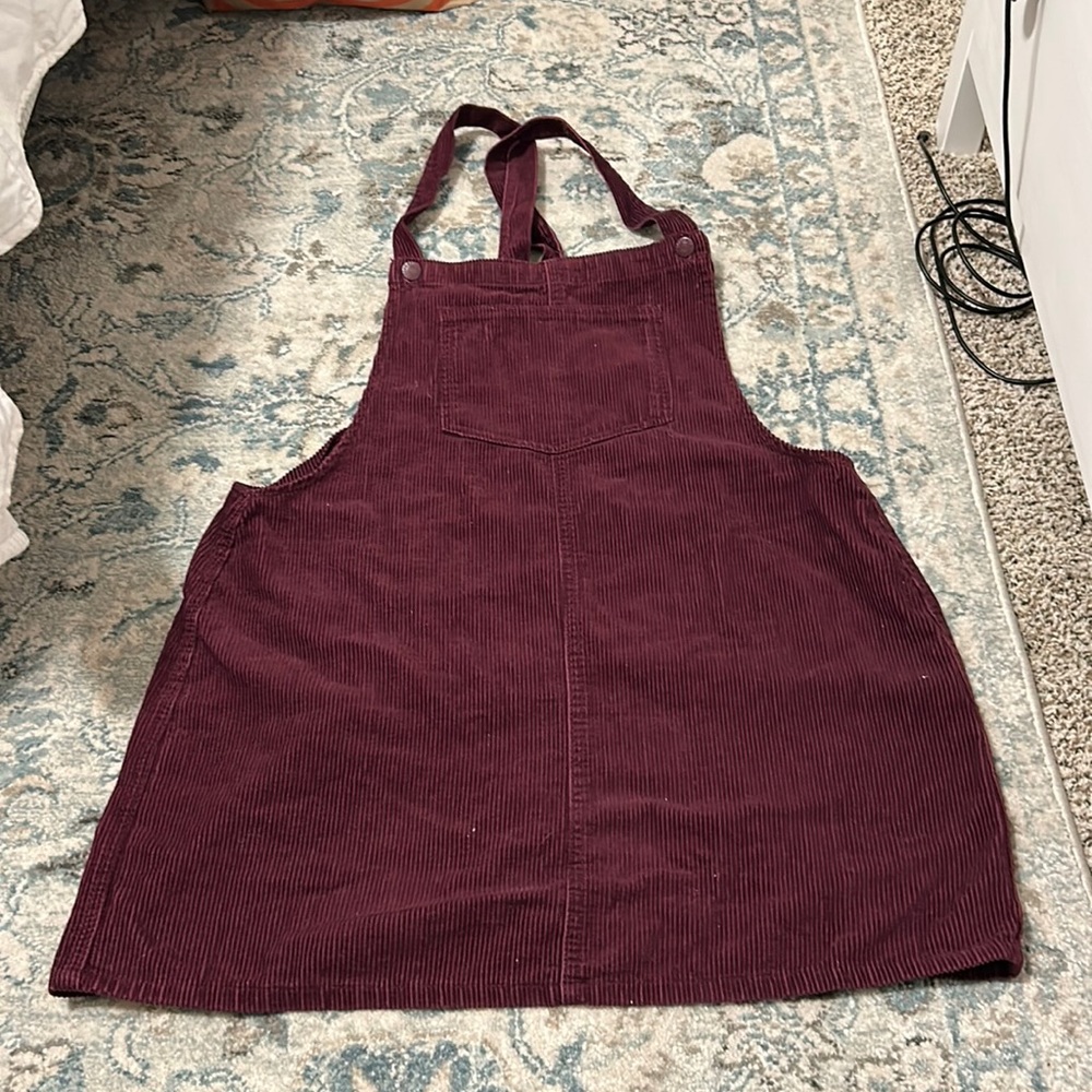 Women maroon overall dress